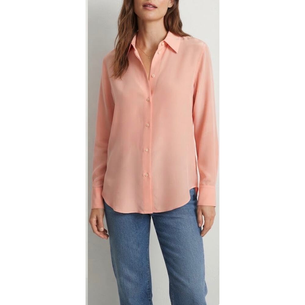 Stella McCartney Iconic Silk LS Shirt in  Bellini Rose IT 48 US 12